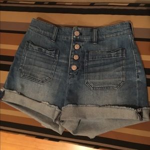 Madewell High Waisted Button Up Shorts